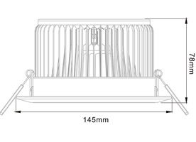 12W LD-DL-CPS-01-12W LED Down Light Cut-out 125mm Diameter 5.7" White Recessed Dimmable/Non-Dimmable LED Down Light